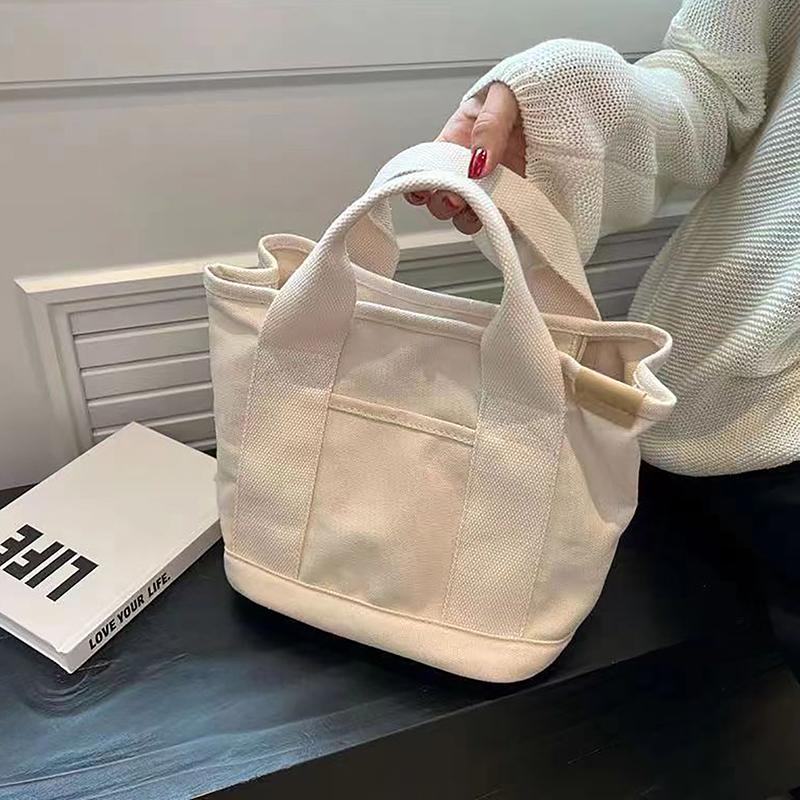 1 шт. мультяшный кролик морковка женская сумка холщовая женская сумка-тоут портативная большая вместимость многокарманная сумка для обеда