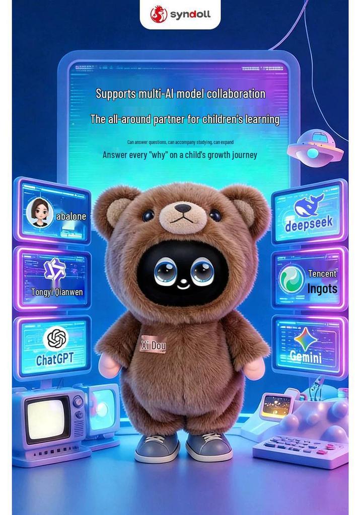 Интерактивная робот-игрушка Xi Dou Smart AI Bean Bag: Кукла-компаньон Сяо Чжи для детей с функцией непрерывного диалога