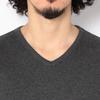 AVIREX DAILY RIB V-NECK TEE 6153480 men's M black