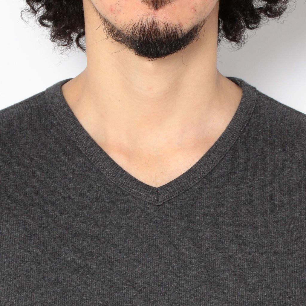 AVIREX DAILY RIB V-NECK TEE 6153480 men's M black