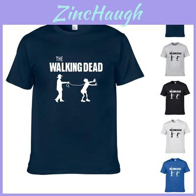 Качественная мужская хлопковая повседневная футболка с коротким рукавом The Walking Dead для всех сезонов