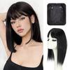 Синтетические прямые заколки для волос в наращивании волос натуральные короткие шиньоны для женщин с челкой натуральный цвет