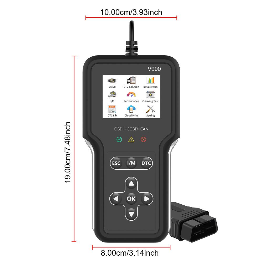Автомобильный OBD2 сканер кодов ошибок OBD II EOBD Сканер Система двигателя Проверка Коды неисправностей Очистка Диагностический инструмент Автомобильный Тестер аккумулятора Очистка/удаление кода