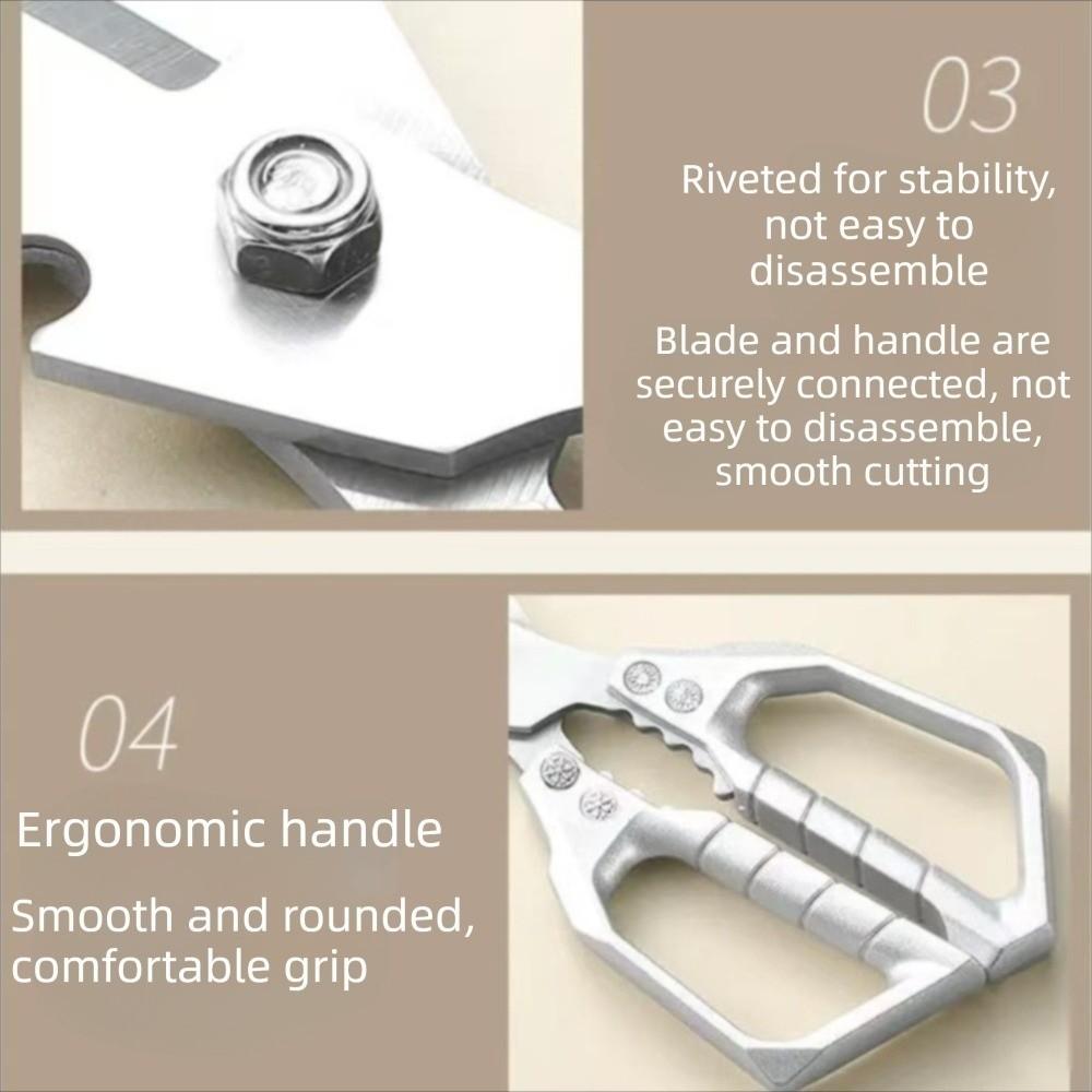 Stainless Steel Poultry Shears Ultra Sharp Chicken Bone Scissors Boning Scissors  For Camping