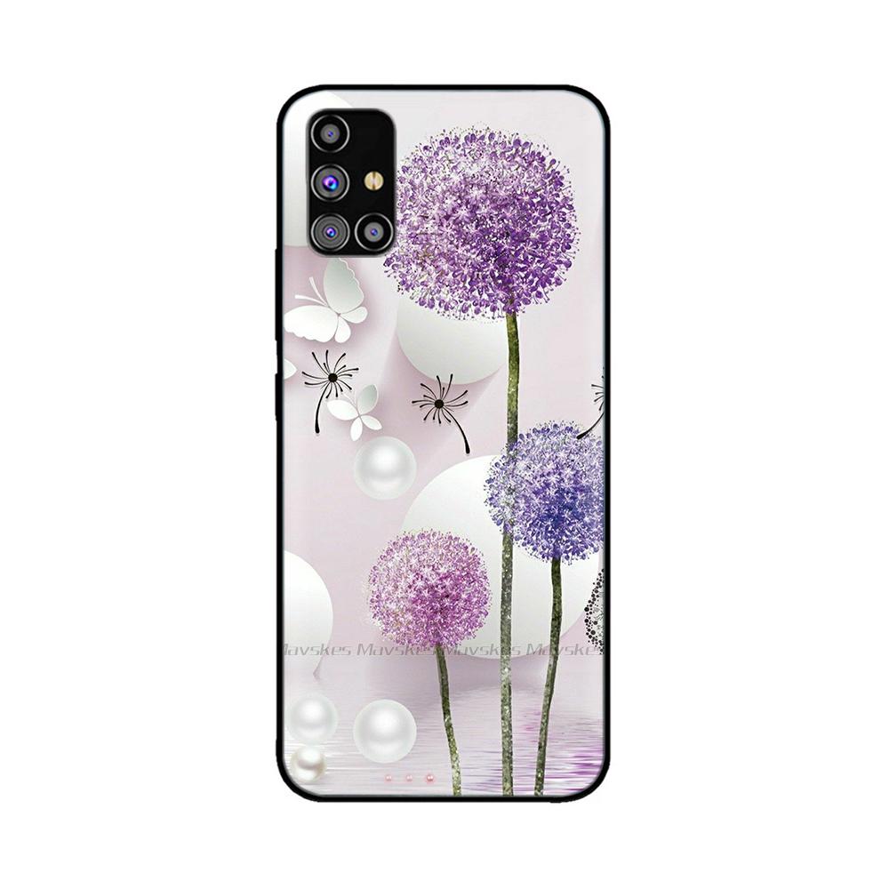 For Samsung Galaxy A51 Phone Case Heart-Butterfly Funda For Samsung A51 Case A 51 4G 5G Cover Protection Liquid Silicone Bumper