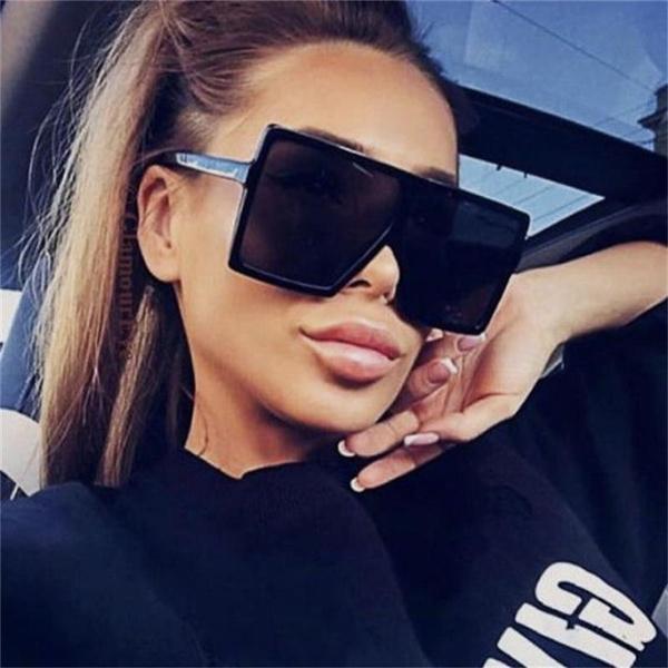 Higodoy Plastic Oversized Women Sunglasses Square Brand Designer Big Frame Sunglasses for Female UV400