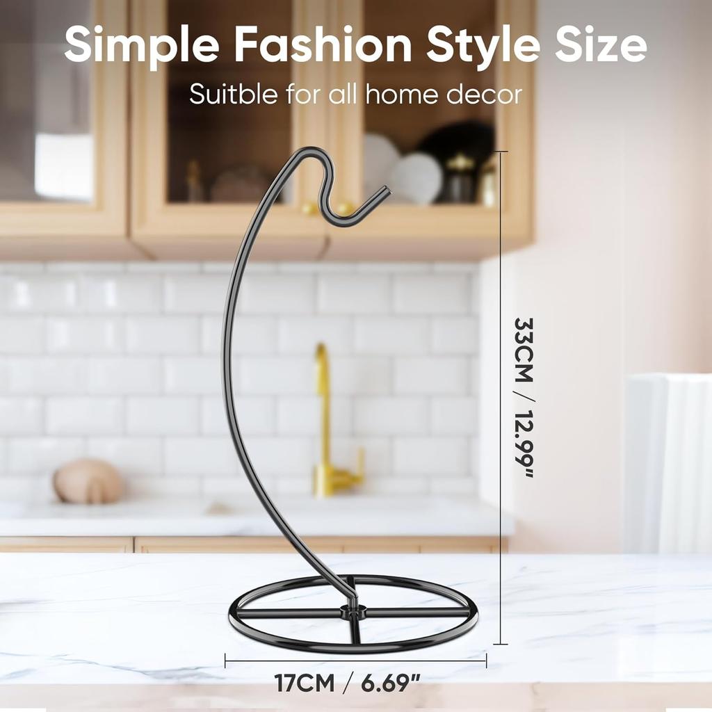 2 шт. Держатель для бананов, Металлическая подставка-дерево для бананов, Подставка-держатель для бананов, Вмещает до 15 фунтов бананов или винограда, Подставка для бананов для кухонной столешницы, Черный