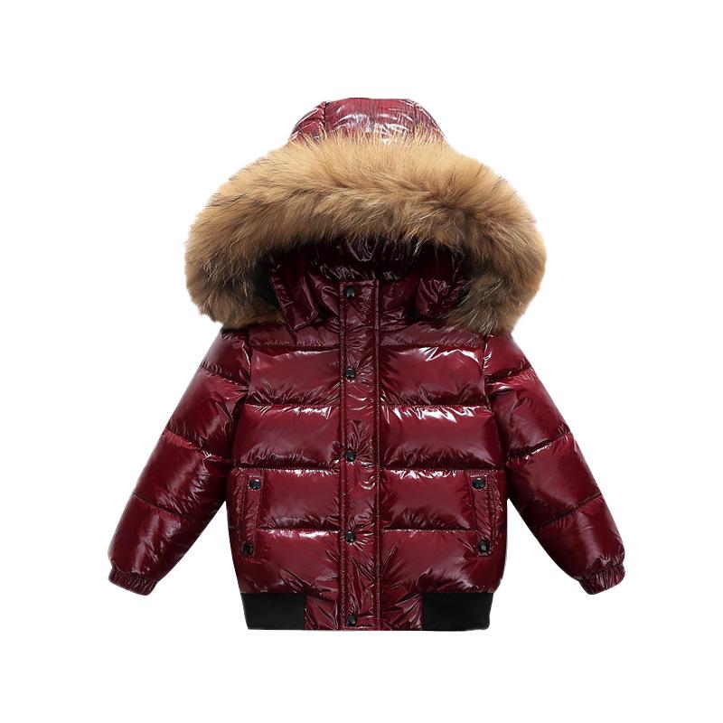 Children's Down Jacket Thick Warm Kids Down Coat Hood Boys Girls Puffer Outwear Windproof Teenagers Winter Jacket