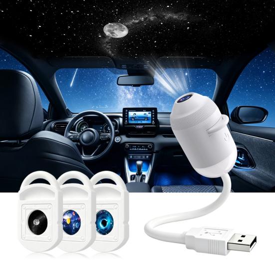 Huaqianguhh USB Проекторная Лампа, Ночник Звездное Небо с Четким Изображением и Регулируемой Яркостью, Сенсорное Управление 2-в-1 Звезда для Дома Путешествий