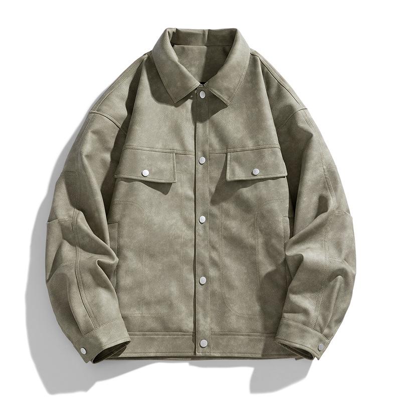 Куртка из искусственной кожи мужская весенняя тенденция мужская одежда пара американская куртка мужская верхняя часть свободное пальто верхняя часть