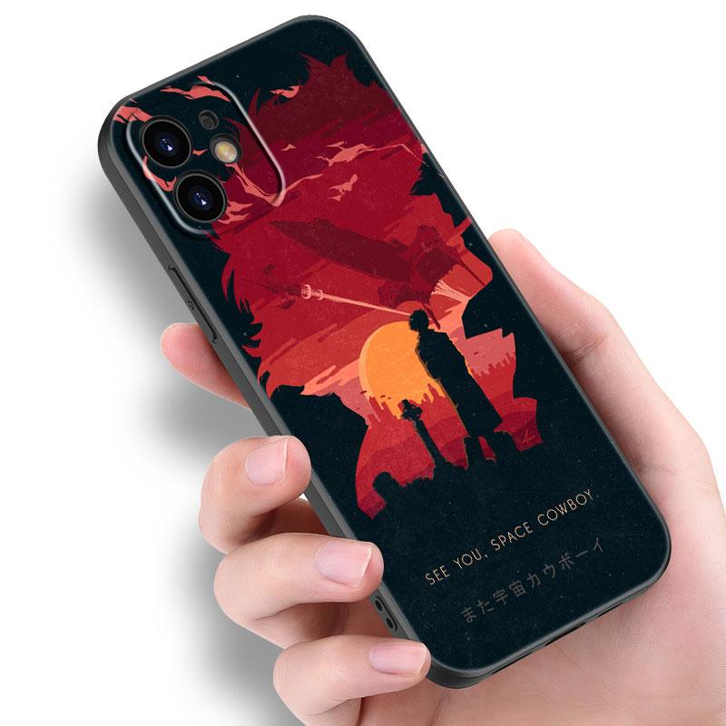 Чехол для телефона «Космический ковбой Бибоп» для Apple iPhone 14 13 12 Mini 11 Pro Max 7 8 XR X XS 7 8 Plus SE 2020 2022, черный мягкий чехол