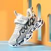 Children's Four Seasons Sneakers 2025 Boys' Fashion Flame Breathable Medium and Large Children's Girls Outdoor Running Shoes