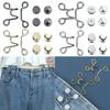 1 комплект металлических джинсовых пряжек на талии, регулируемые кнопки без гвоздей, застежка-кнопка, съемная затяжка на талии, бытовой швейный инструмент своими руками
