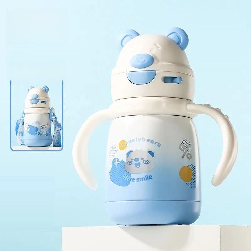 Baby Safe Food Grade Insulated Cup With Bouncing Design And Leakproof Lock For Travel