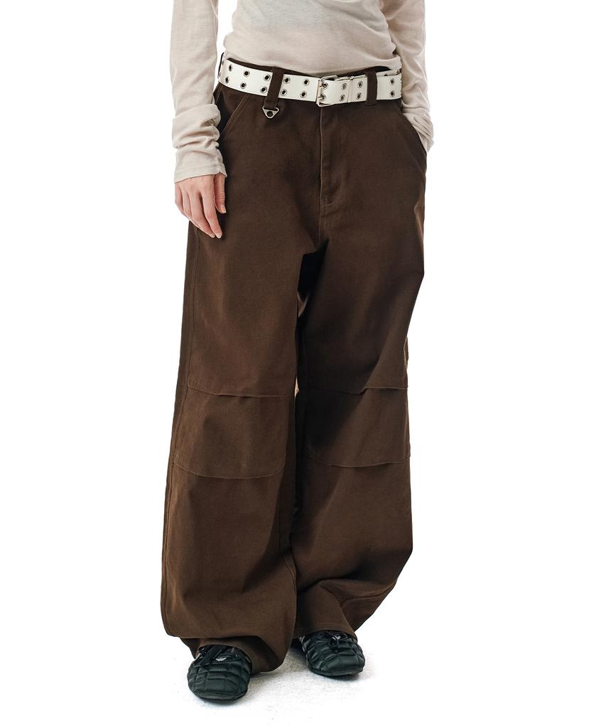 Рабочие брюки Sekeonmonollogeu из хлопка, рулон [Коричневый]_Sept081Brownsept069Brown