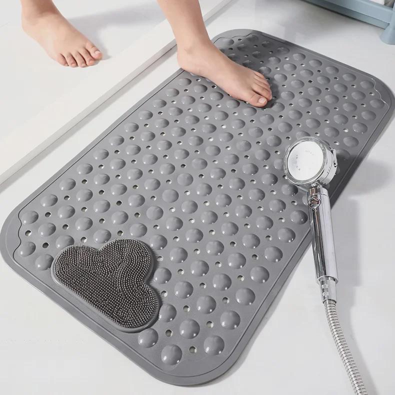Non-Slip TPE Suction Cup Bath Mat for Shower or Tub
