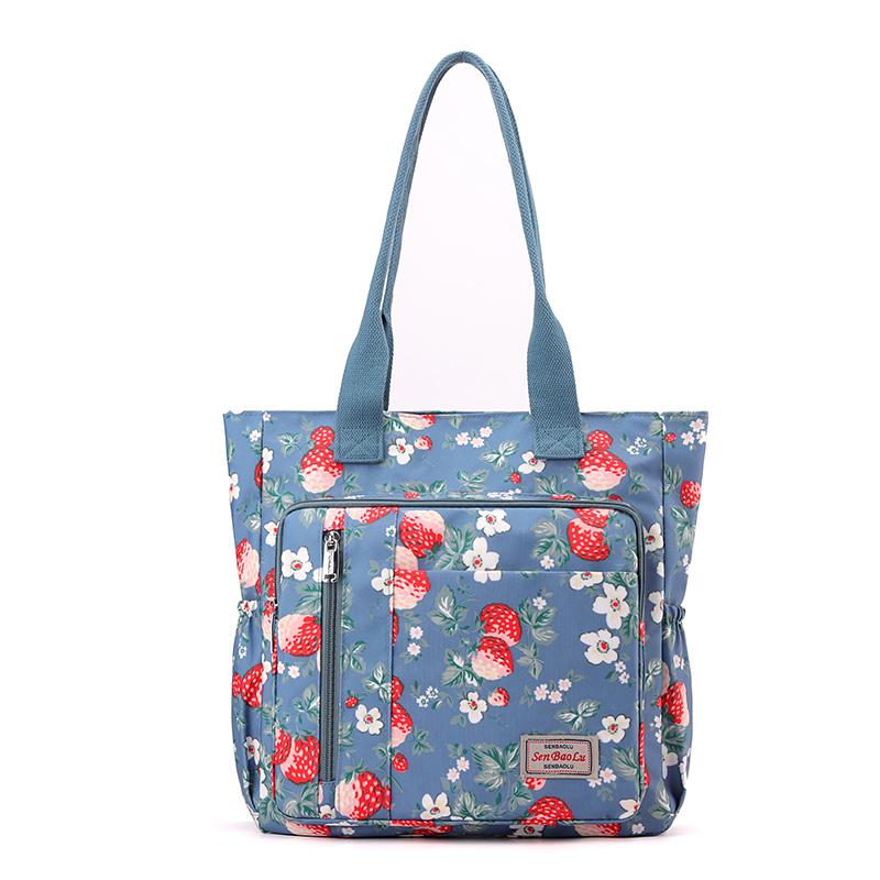 Женская легкая сумка-тоут из нейлона с принтом, сумка через плечо для матери