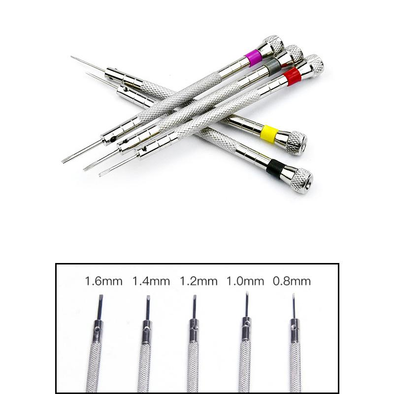 0.8-1.6mm Steel Screwdriver for Watch Repairing Portable Watch Tools Band Removal with Mini Link Pins Watchmaker Tools