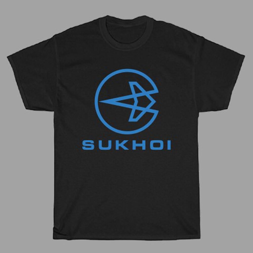 Sukhoi Russian Aircraft Airways Men#039;s Black Size S to 3XL Unisex T-Shirt