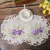 Новые супер фиалки фиолетовые цветы вышивка подставка для чашки кружка для чая кастрюля подставка для кухонного обеденного стола подставка для тарелки кружевная салфетка свадьба