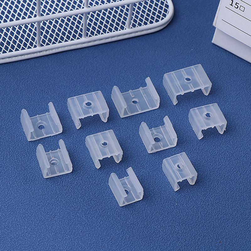 50 шт. светодиодных соединителей, фиксирующих пластиковые зажимы, крепление на стене для 8/10/12/14/17/18/20 мм RGB 5730/5050/2835 полосы света