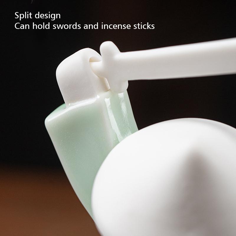1 шт. Фарфоровая забавная ароматическая палочка для чая, аксессуар для домашних животных, самурай, керамический держатель для благовоний, набор для домашнего декора