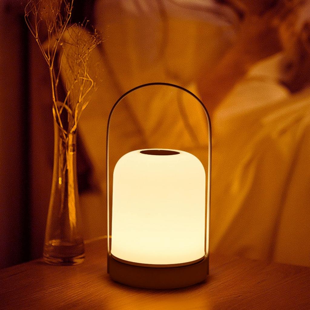 Portable USB Charging Night Light Tri Color Dimming Lamp for Restaurants Bedrooms Bars Outdoor Camping