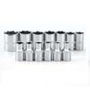 Набор торцевых головок Silver Drive 13 шт. Адаптер для ключа 13 шт. Полированное хромирование Головка ключа ручная работа