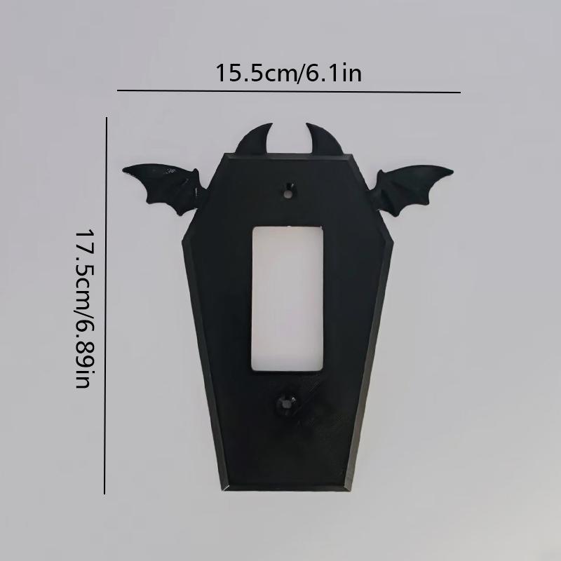 Halloween Switch Cover Dark Style Home Decoration Gothic Style Coffin Design Socket Decoration Switch Panel Cool 1PC
