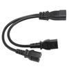 IEC320 C14 to IEC320 C13 C15 Power Cords Male to Female Computer Y Splitter Adapter Cable for Display PC Desktop