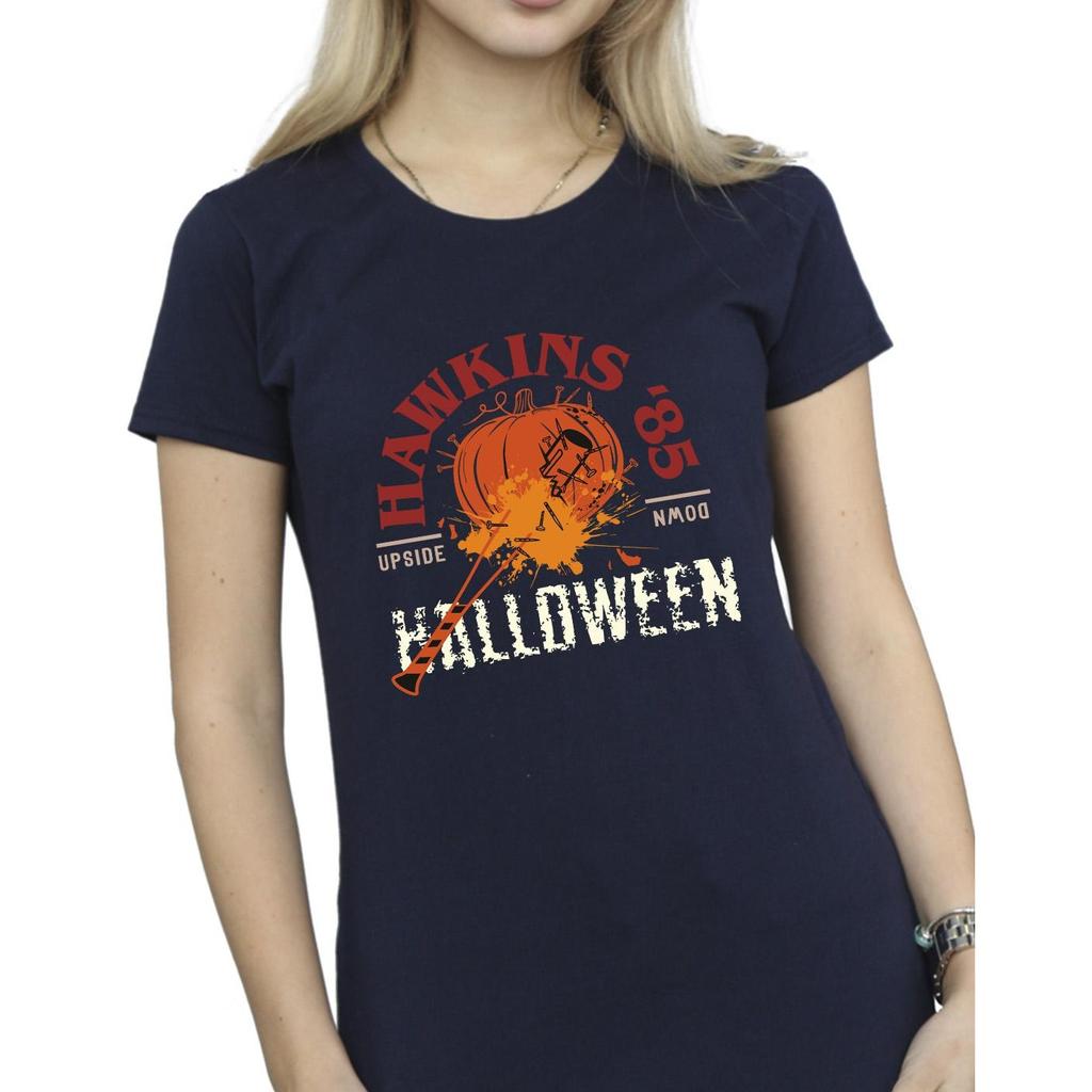 Netflix Womens/Ladies Stranger Things Hawkins Halloween Cotton T-Shirt