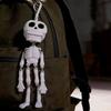 Dolls Halloween Skull Pendant Funny Skeleton Keychains Pull String Skull Head Keyring  Students