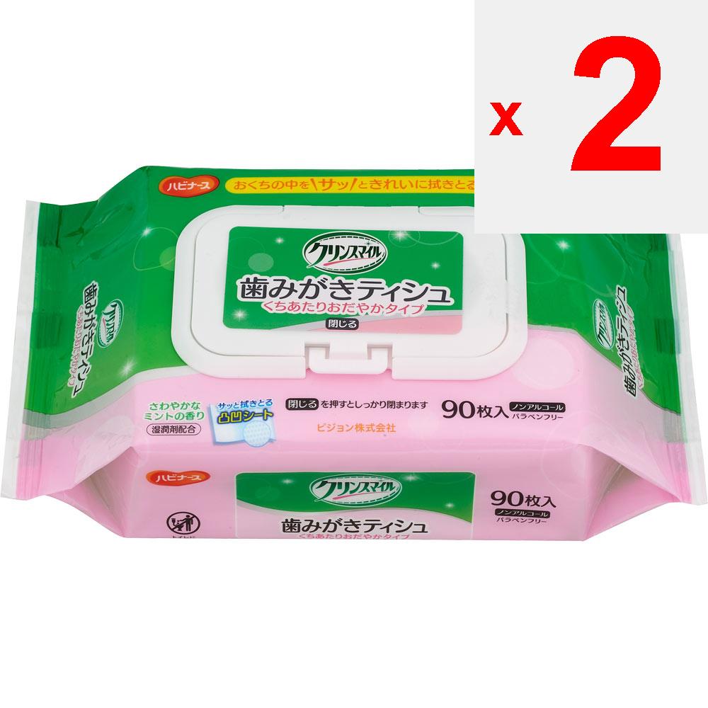 Pigeon Салфетки для чистки зубов Habinurse 90 шт. Мягкие салфетки для ухода за полостью рта Влажные салфетки