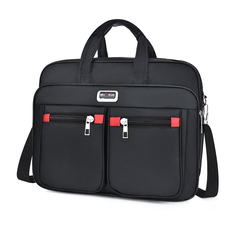 Men'S Large-Capacity Briefcase Business Trip Laptop Bag Portable Travel Bag Wear-Resistant Business Bag