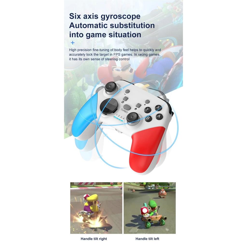 S01 Bluetooth-совместимый игровой контроллер беспроводной геймпад с мотором 6-осевой Nintendo Switch Android ПК
