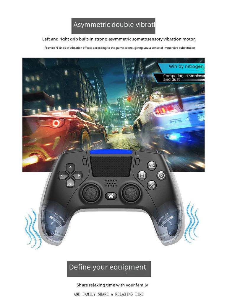 Беспроводной Bluetooth-контроллер PS4 с двойной вибрацией и программируемыми функциями по шести осям в дизайне PS5