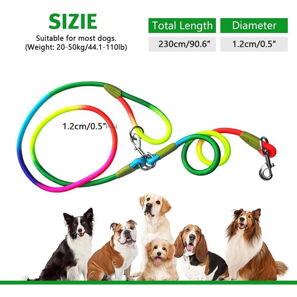 Durable Hands Free Dog Leash Nylon Reflective Pet Dog Chain Traction Rope Leads for Running Training for Small Medium Large Dogs