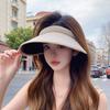 Шляпа-обруч с жемчугом, широкополая шляпа от солнца, маленькая шляпа от солнца в ароматном стиле, широкополая шляпа от солнца, летняя и весенняя открытая шляпа с пустым верхом