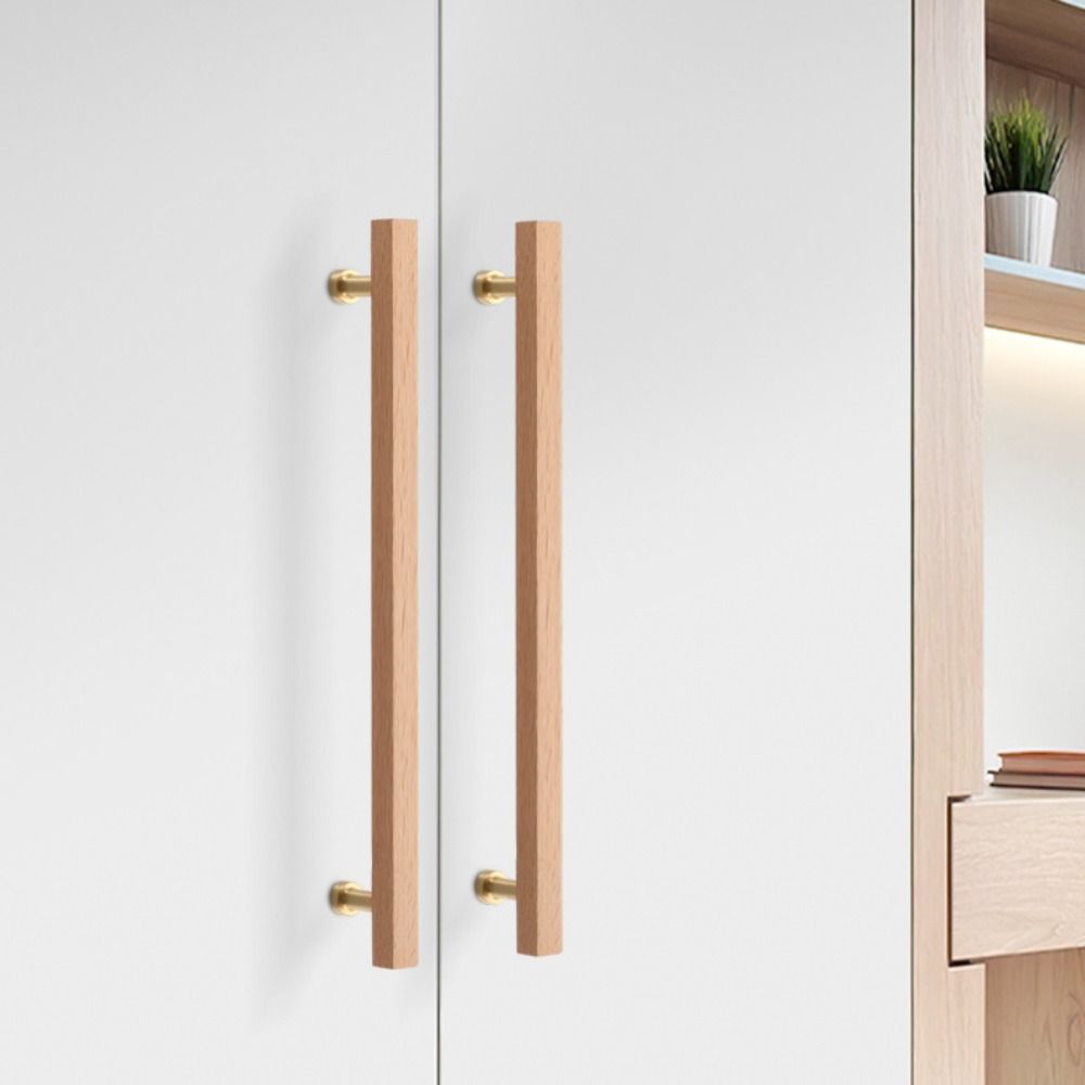 Walnut Wood Drawer Pulls Luxury Design Cabinet Pulls Light Luxury Wood Cabinet Handles  Dresser