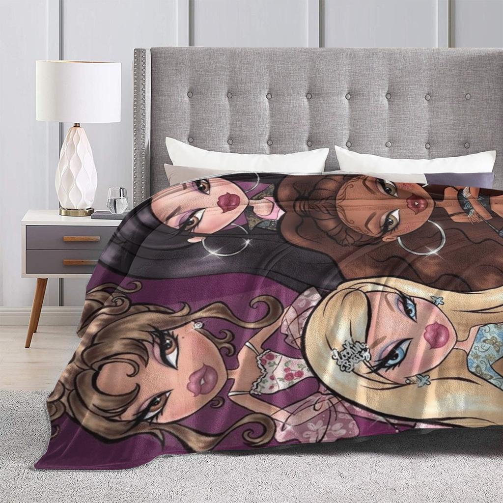 Super Soft blanketChildren Camping Bratz Shining Girls Throw blanket Flannel Bedspread For Bedroom Graphic Sofa Bed Cover