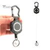 Stainless Steel Retractable Carabiner Keychain Heavy Duty Carabiner Key Chain Impact Resistance Wire Rope Key Ring