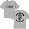 2025 Hip Hop Vintage T Shirt Men Women Sons of Anarchy SAMCRO Double Sided Print Short Sleeve T-shirts Unisex 100% Cotton Tops