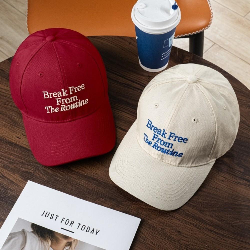 Letter Snapback Sun Hat Adjustable Duck Tongue Caps Vintage Baseball Cap Women Men