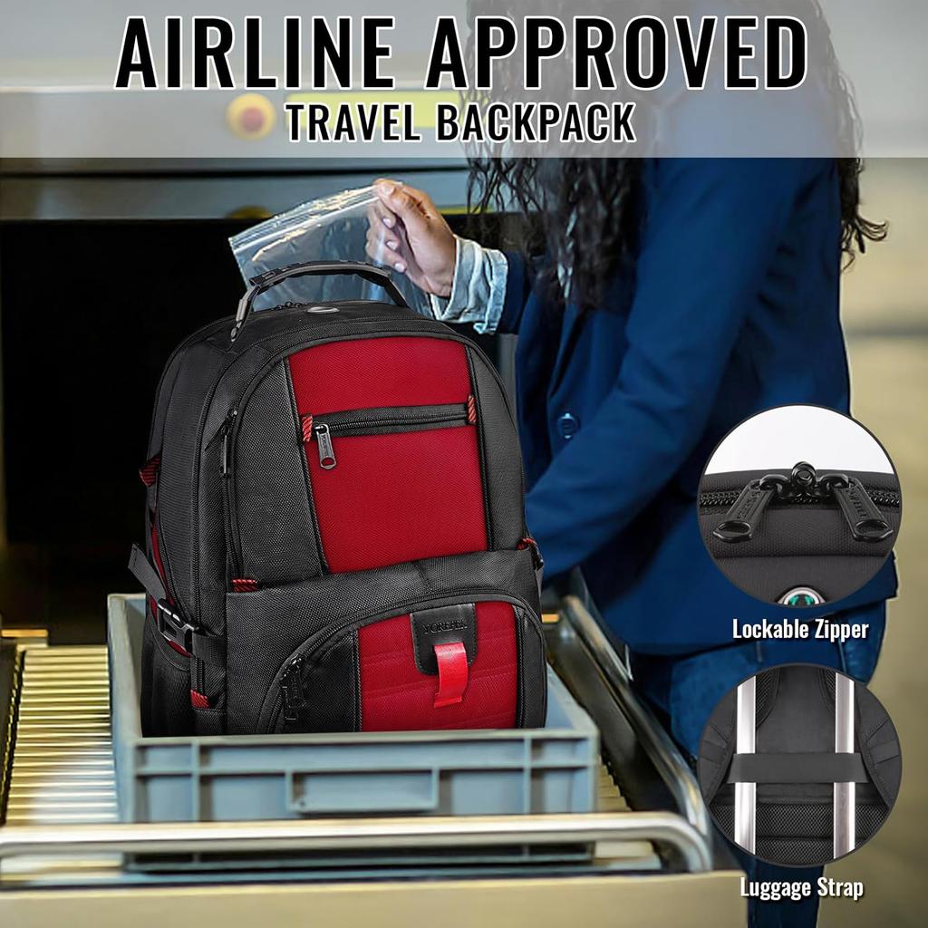 Рюкзак для ноутбука объемом 50 л для мужчин и женщин, водонепроницаемая деловая сумка с портом зарядки USB, подходит для ноутбука 17 дюймов