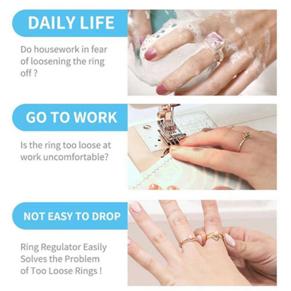 Transparent Invisible Ring Size Reducer 1Set Resizer Adjuster Hot Sale Size Adjustment Clip Ring