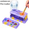 Новый мультяшный очиститель с автоматической промывкой и циркуляцией, подставка для ручек, многофункциональная чистящая чашка, товары для искусства и живописи