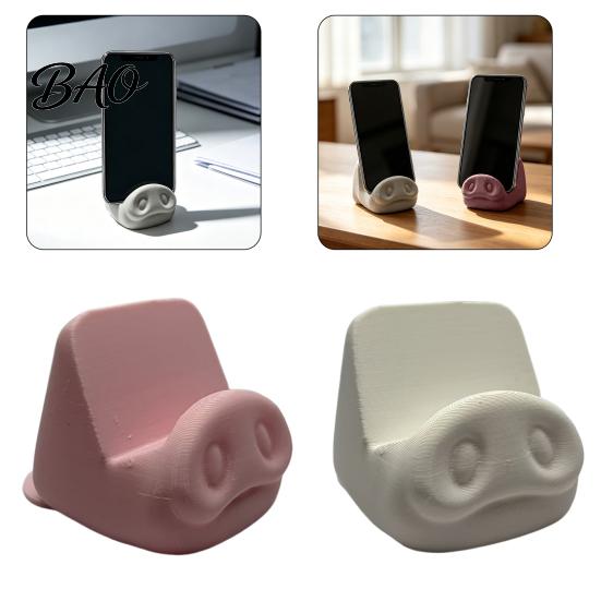 Funny Cell Phone Support Cute Pig Nose Mobile Holder Desk Stand, 3D Printed Portable Mount for Office Home Desktop, Stable Hands Free Smartphones