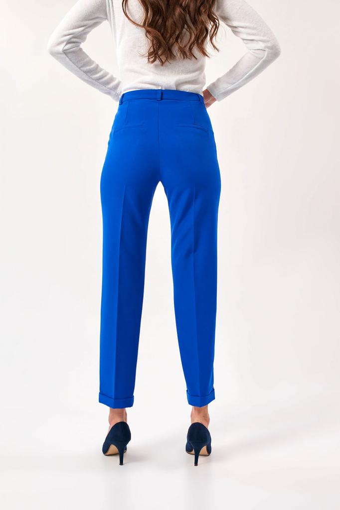 Ярко-синие брюки прямые 