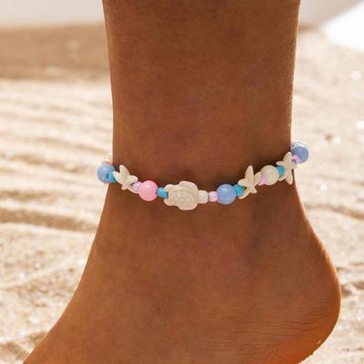 Новые популярные продажи Macaron Color Beach Vacation Wind Turtle Sea Star бисерная цепочка для ног женские украшения милая цепочка для ног
