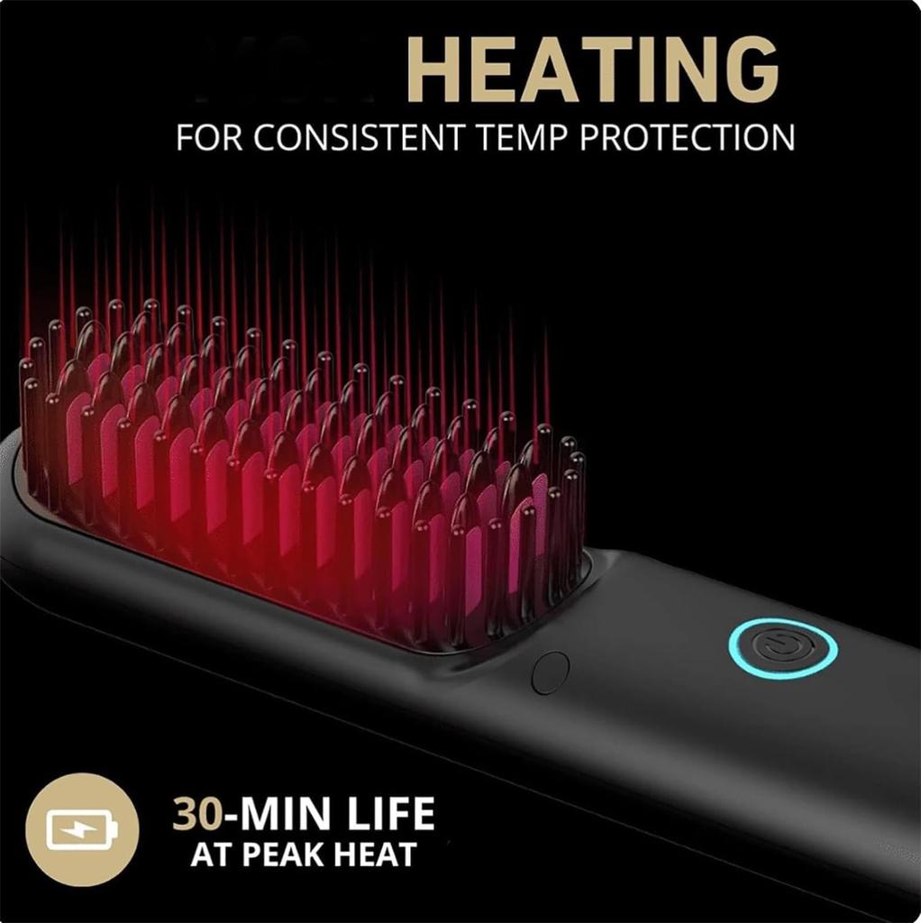 Расческа для выпрямления, прямые и вьющиеся волосы, шина для челки двойного назначения, электрические щипцы для завивки